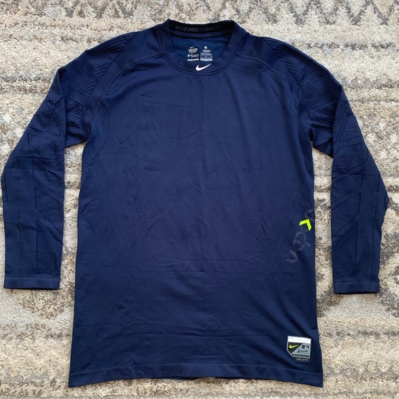 Nike MLB Other - Nike MLB Pro Combat HyperCool Vapor Navy Shirt Lrg